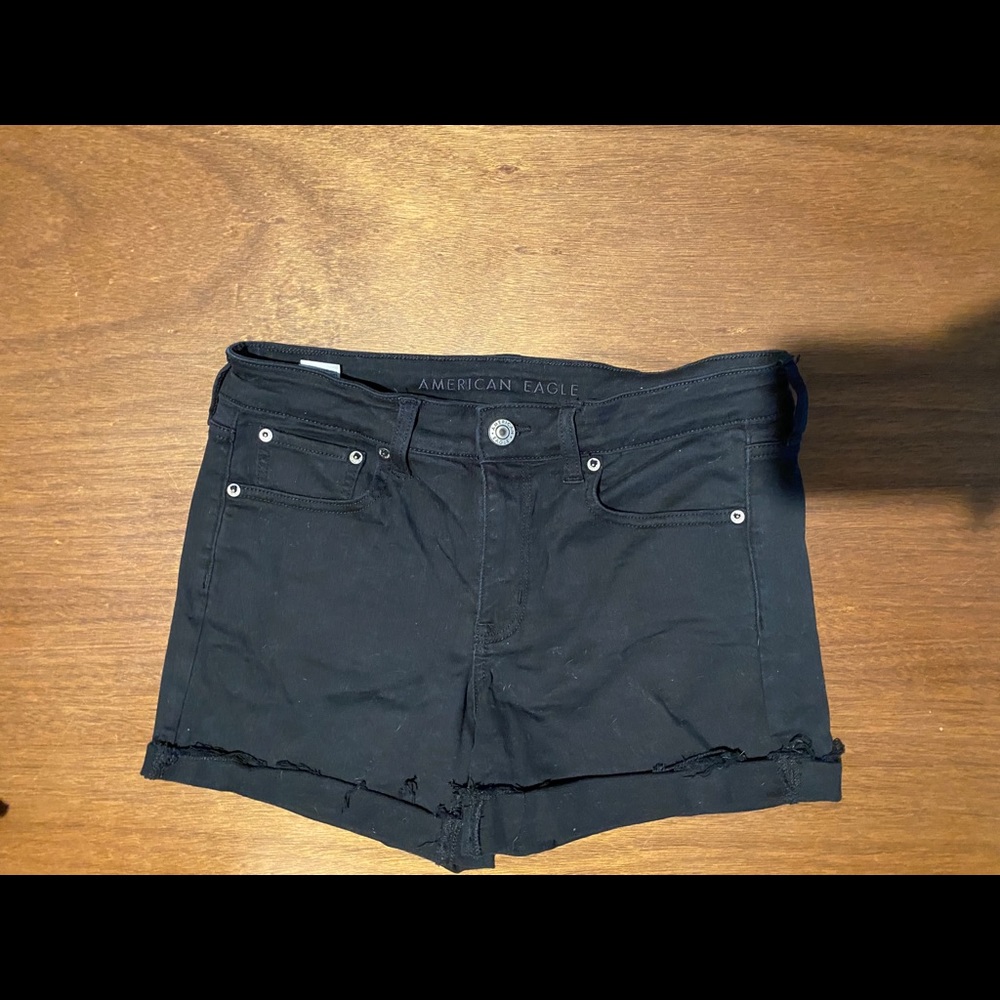 American Eagle Denim Shorts Black Size 10